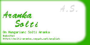 aranka solti business card